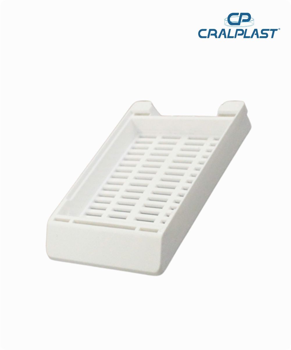 Cassete para biópsia cinza orifício 5mm x 1mm